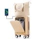 preview thumbnail 4 of 39, Front Opening 20-Inch Carry-On Luggage with Expandable Travel Bag Set Champagne