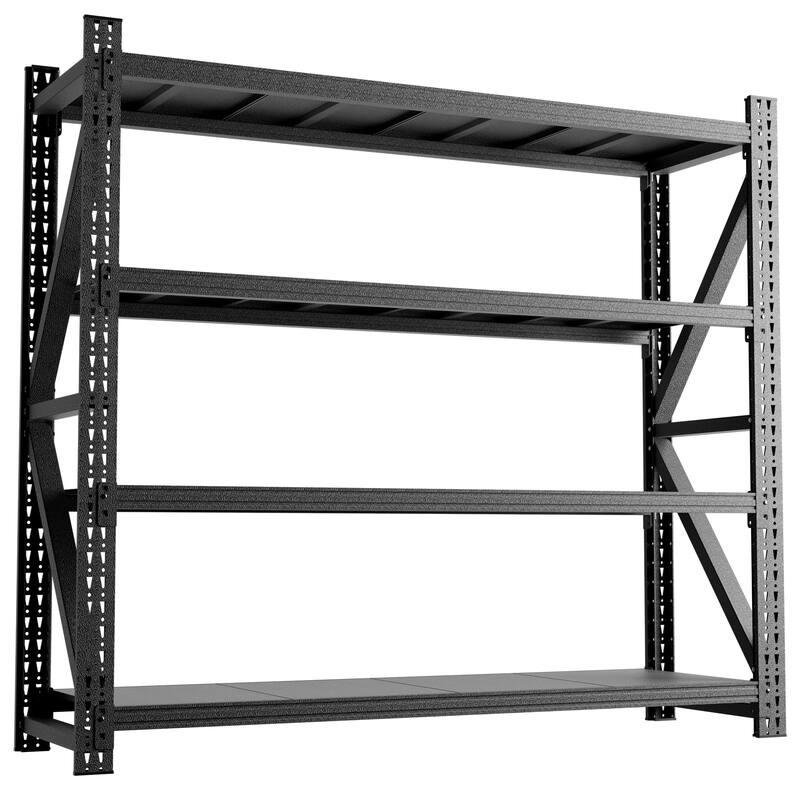 Heavy Duty Metal Adjustable Garage Shelves, 75"H Industrial Shelving Unit 4000LBS Capacity Steel Storage Rack