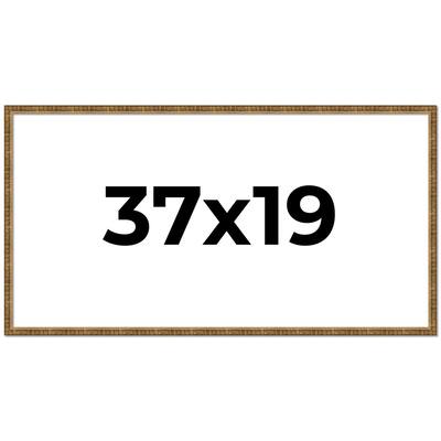 37x19 Frame Gold Solid Wood Picture Frame - Complete Modern Photo