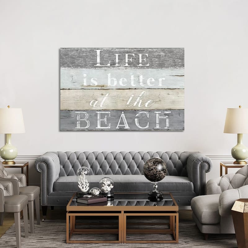 iCanvas "Life Better Beach" by Kelly Donovan Canvas Print