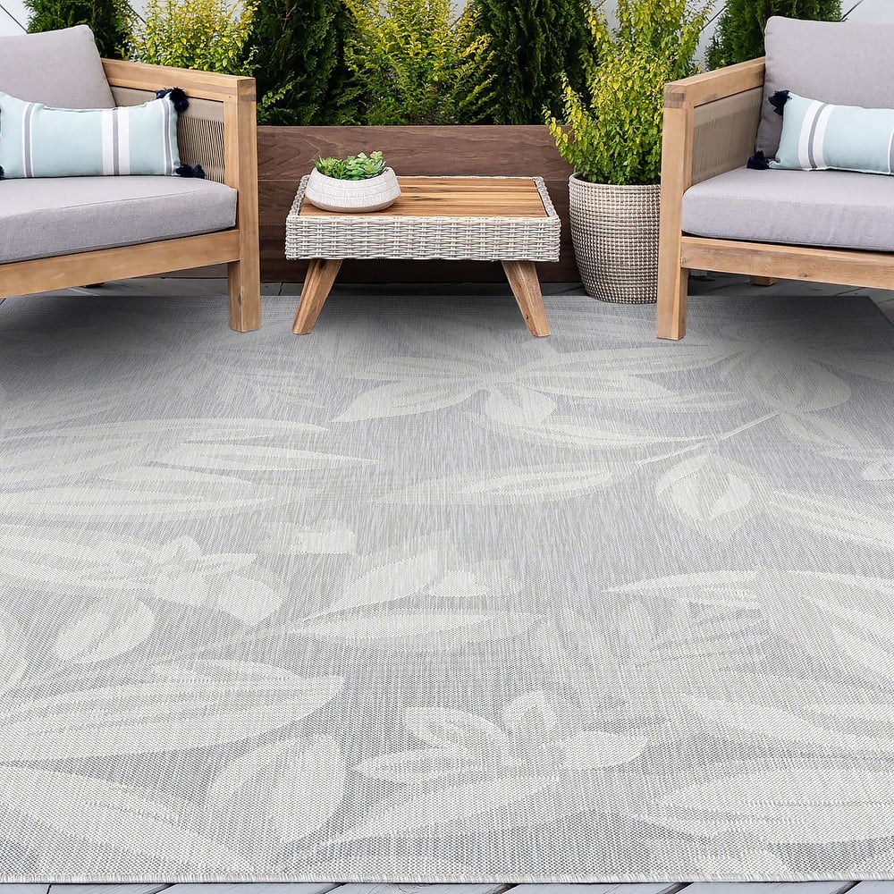 Exo Coastal Floral Indoor/Outdoor Area Rug