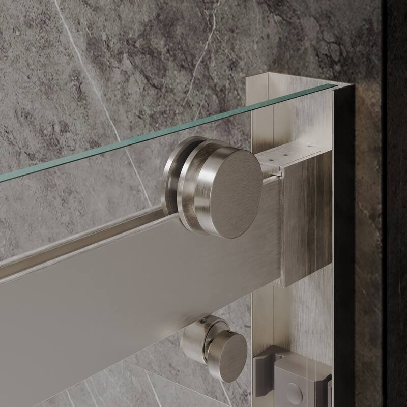Seawin Verona Light Bypass Frameless Sliding Glass Shower Door 44 - 48 in. W x 76 in. H 1/4 in. (6 mm) Clear Tempered Glass