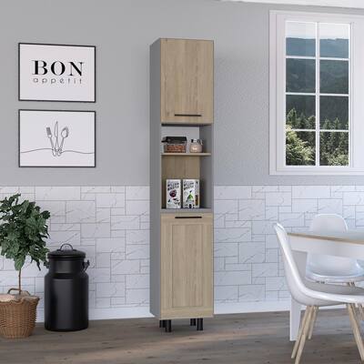 hassel 2-door shaker linen storage cabinet light pine