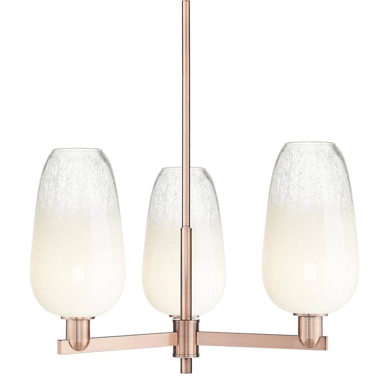 Innovations Lighting 716-3CR-17-18 Brookhaven Flute Chandelier - Antique Copper / Opal