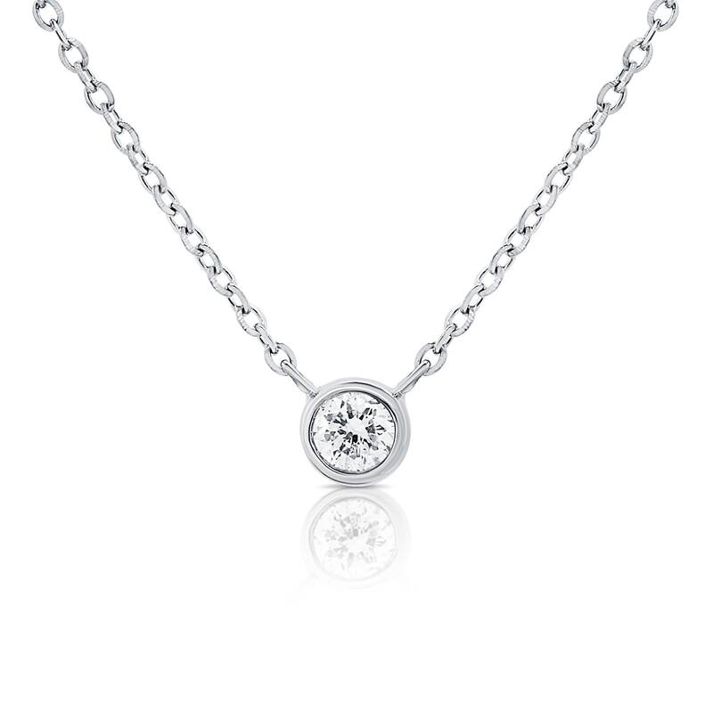 Joelle Collection 14K Gold Diamond Necklace - White