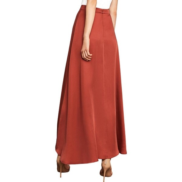 bcbg red maxi skirt