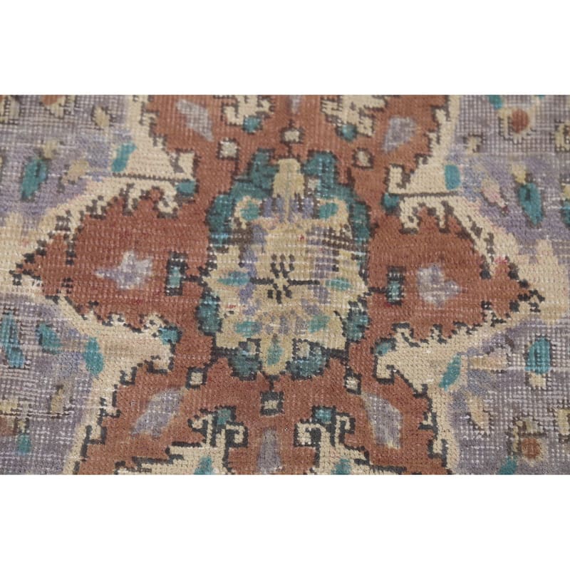 Traditional Tabriz Persian Vintage Area Rug Hand-Knotted Wool Carpet - 9'11"x 12'2"