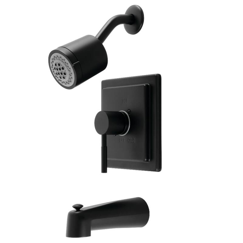 Kingston Brass Concord Single-Handle Tub and Shower Faucet - Matte Black