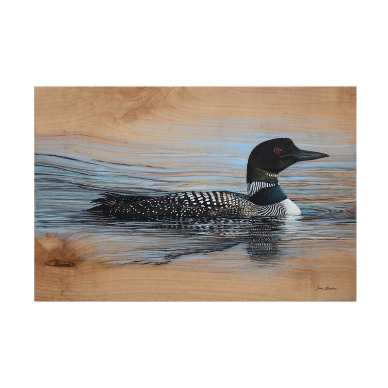 Jim Brune 'Loon Reflection' Canvas Art