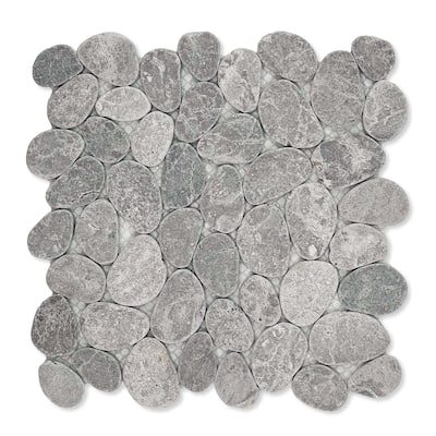 Cruz Bay Studio XC3 Coin Marble - 11" x 11" Pebble and Rock Floor and