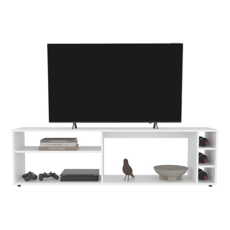 TV Stand for 60 Inch Screens with 6 Storage Shelves Modern Minimalist Design