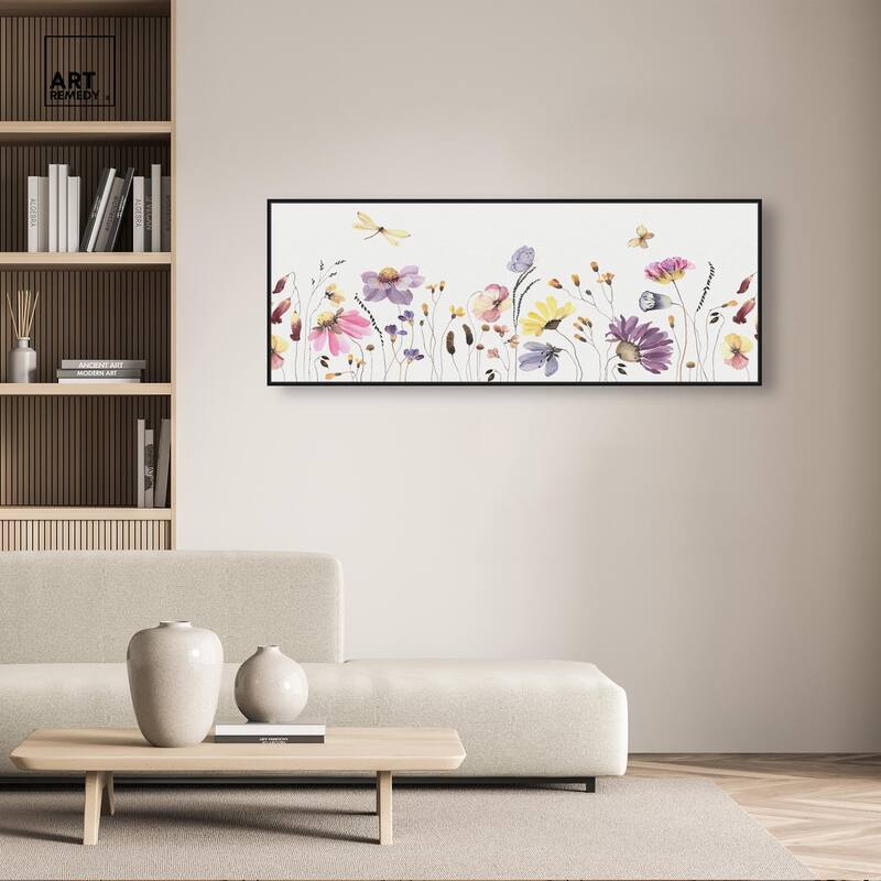 Floral Over Door Art Panoramic Canvas by Art Remedy