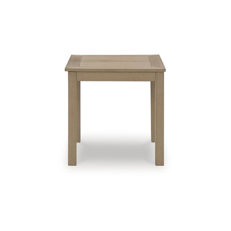Signature Design by Ashley Hallow Creek Driftwood Outdoor End Table - 23.5" W x 23.5" D x 24" H