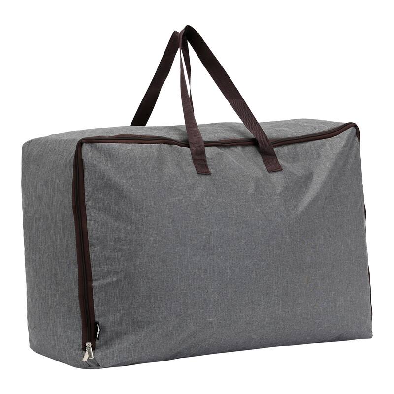 1 Pack Foldable Storage Bags, Clothes Storage, Moving Bags for Closet Organizers, Organizing Bedroom, and Storage with Handles - Light Gray - 24*16*10in