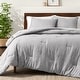 preview thumbnail 64 of 92, Bare Home Hypoallergenic Down Alternative Comforter Set Full - Heathered Pewter