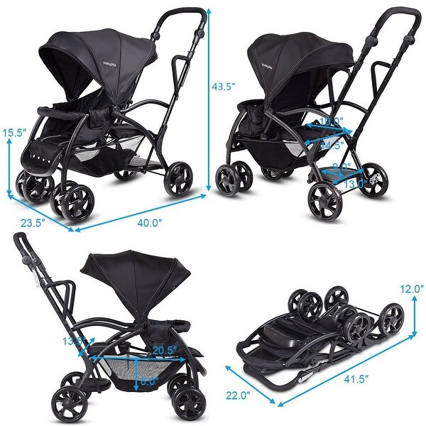 costway sit and stand stroller