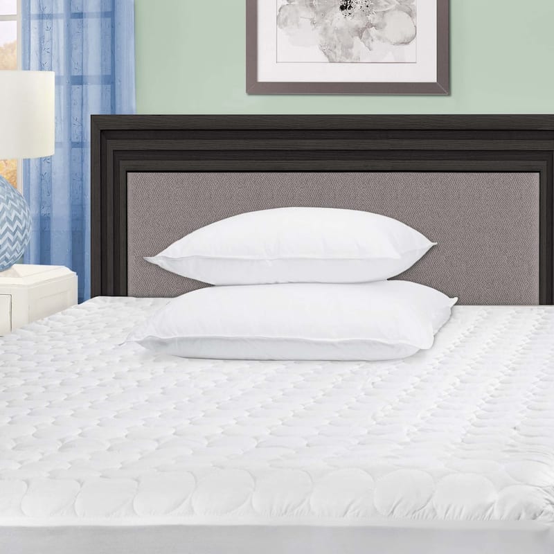 Superior Microfiber Deep Pocket Quilted Mattress Pad - White - King