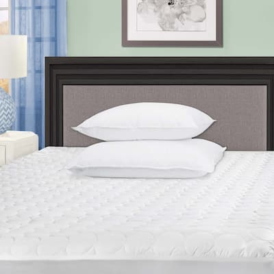 Superior Microfiber Deep Pocket Quilted Mattress Pad - White