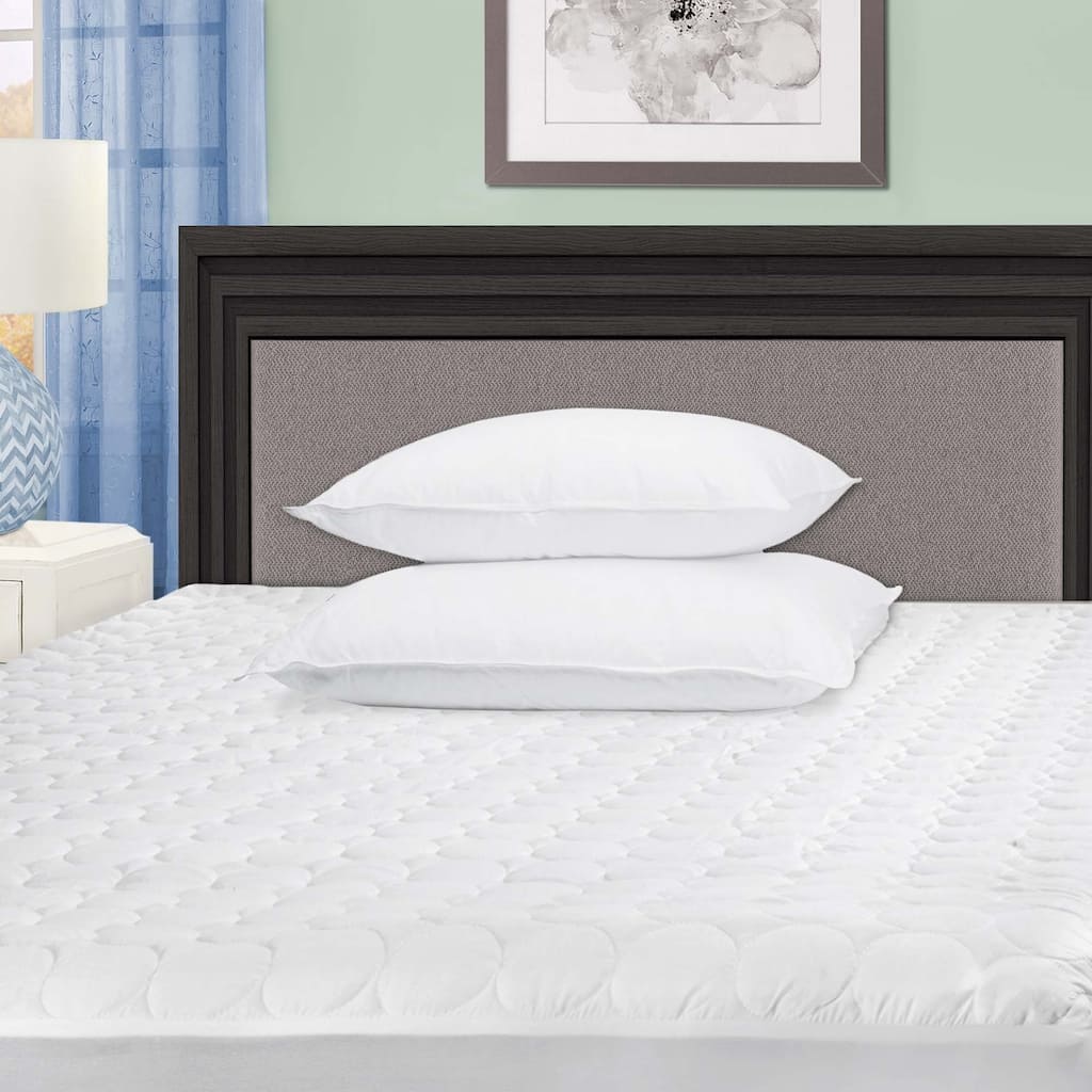 Superior Microfiber Deep Pocket Quilted Mattress Pad - White