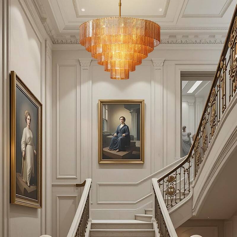 Modern Chandelier, 41 in. 9-Light Black & 59 in. 11-Light Gold Options for Dining Room, Living Room, Foyer, Bedroom