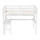 preview thumbnail 8 of 11, Kids and Baby Twin Loft Bed with Built-in Desk and Bookcase,Guardrails and Ladder