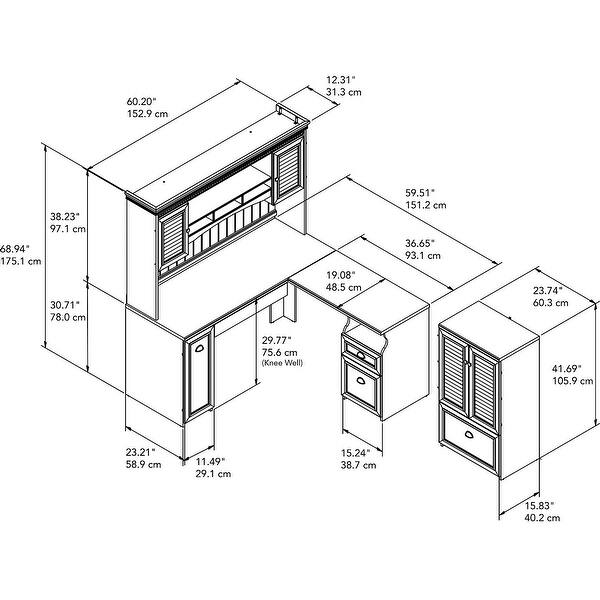 Lshaped Desk with Hutch and Storage On Sale Bed Bath