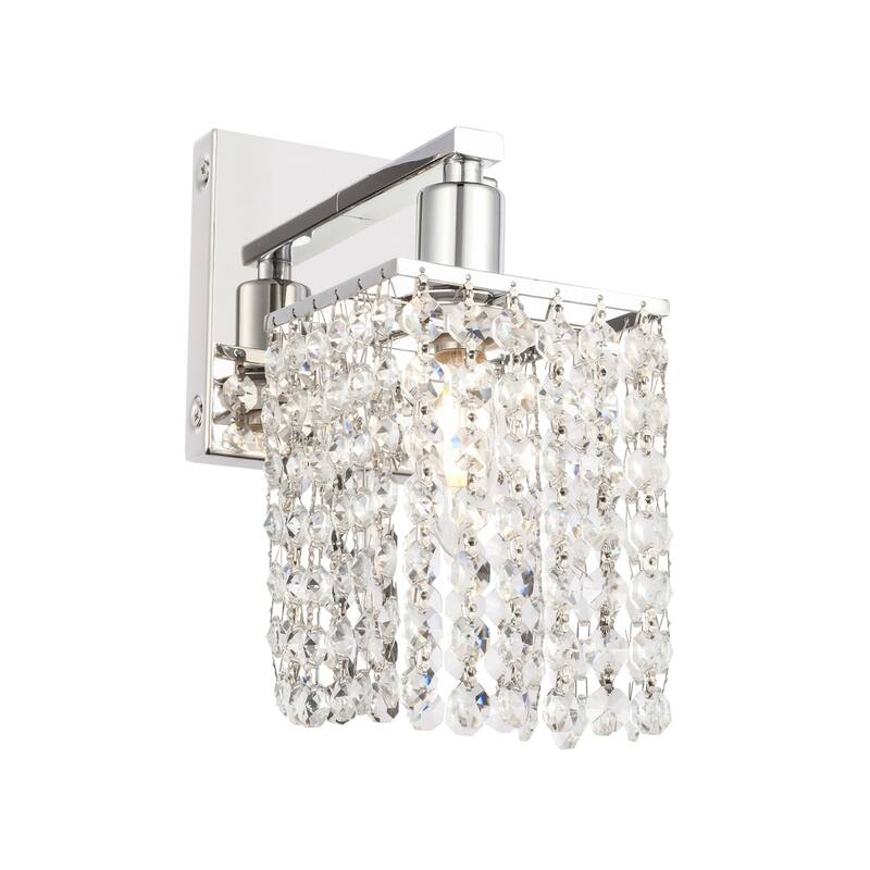 Olivia 1-Light Clear Crystals Wall Sconce