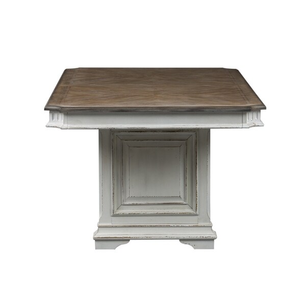 Abbey park antique white trestle sale table