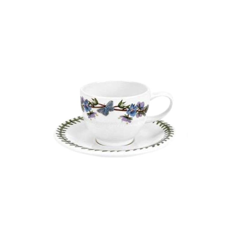 Portmeirion Botanic Garden Espresso Cup and Saucer Set - 3.5 oz