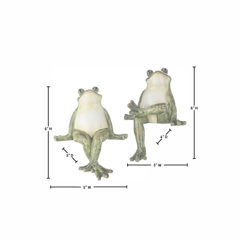6" Resin Frog Sitter