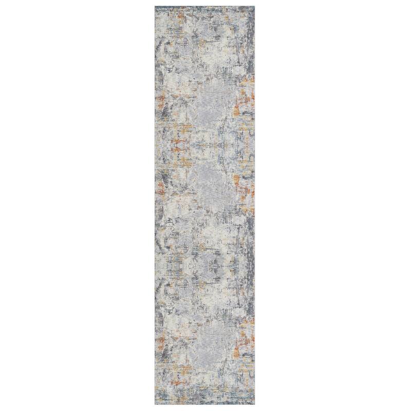 Reeves Modern Abstract Gray/Brown Performance Indoor Area Rug by Sevita