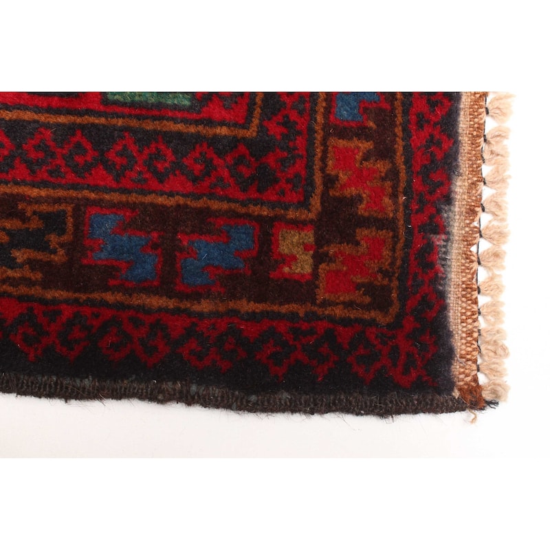 ECARPETGALLERY Hand-knotted Teimani Red Wool Rug - 2'9 x 4'7
