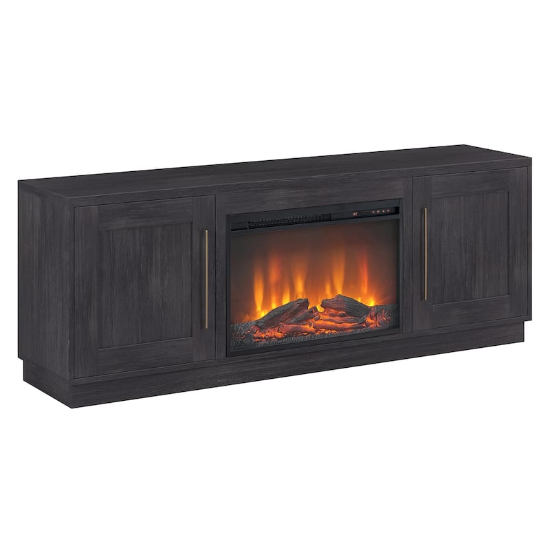 Tillman Rectangular TV Stand with Log Fireplace for TV's up to 75"