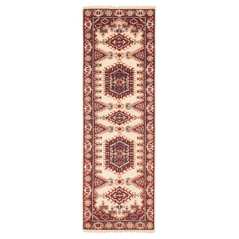 ECARPETGALLERY Hand-knotted Jules Serapi Cream Wool Rug - 2'7 x 8'0