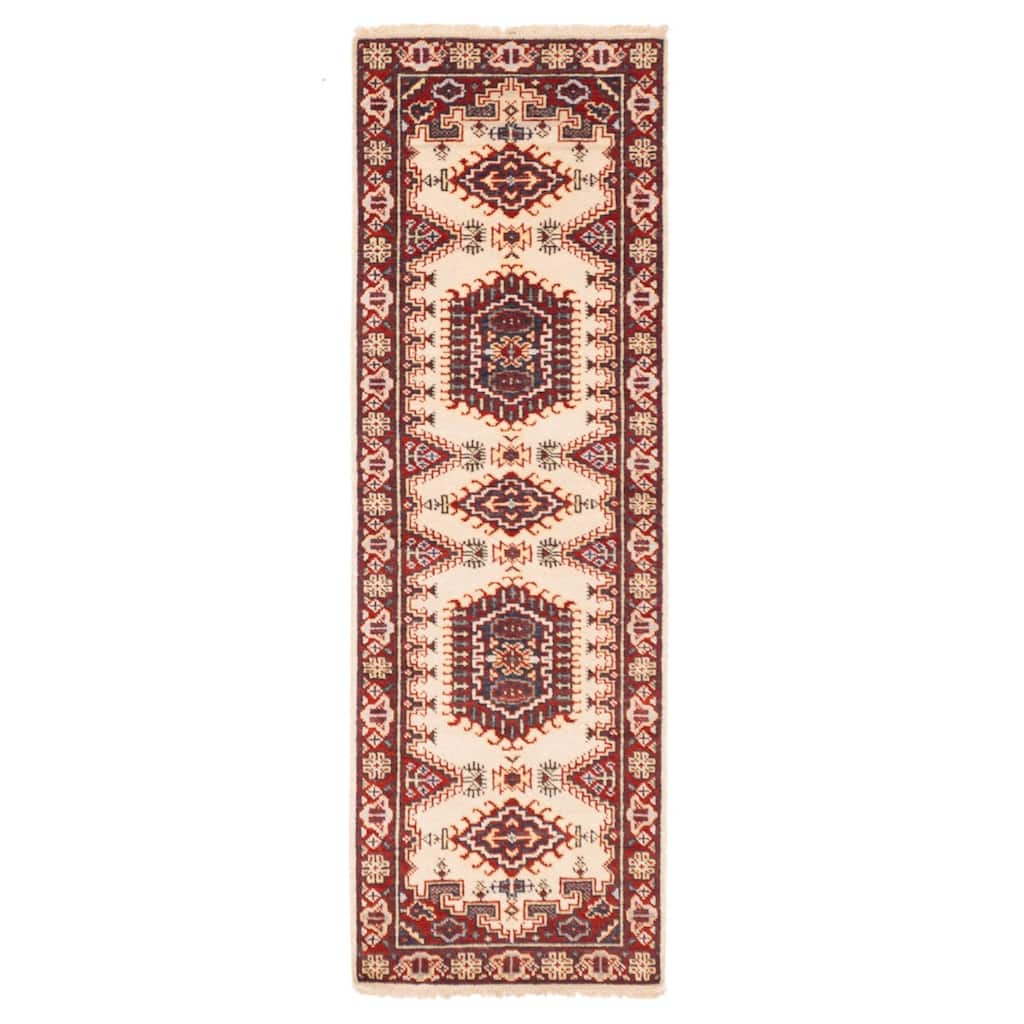 ECARPETGALLERY Hand-knotted Jules Serapi Cream Wool Rug - 2'7 x 8'0