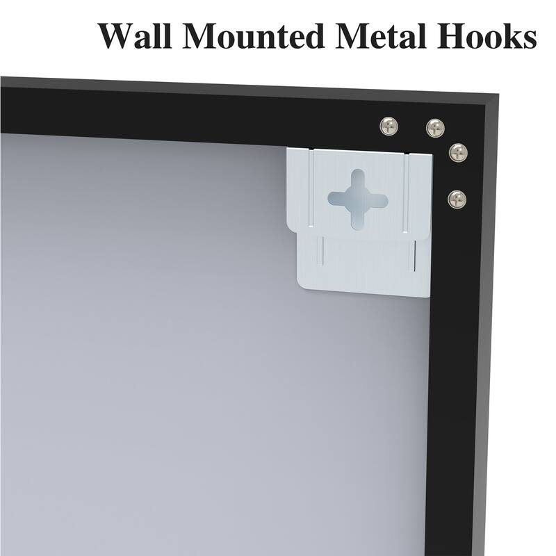 60 inches Rectangular Framed Wall Mounted Mirror with Removable Tray
