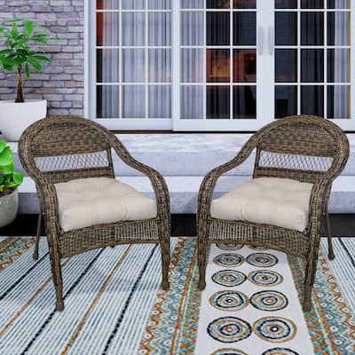 Klear Vu Outdoor U-Shaped Performance Fabric Seat Cushions Set of 2
