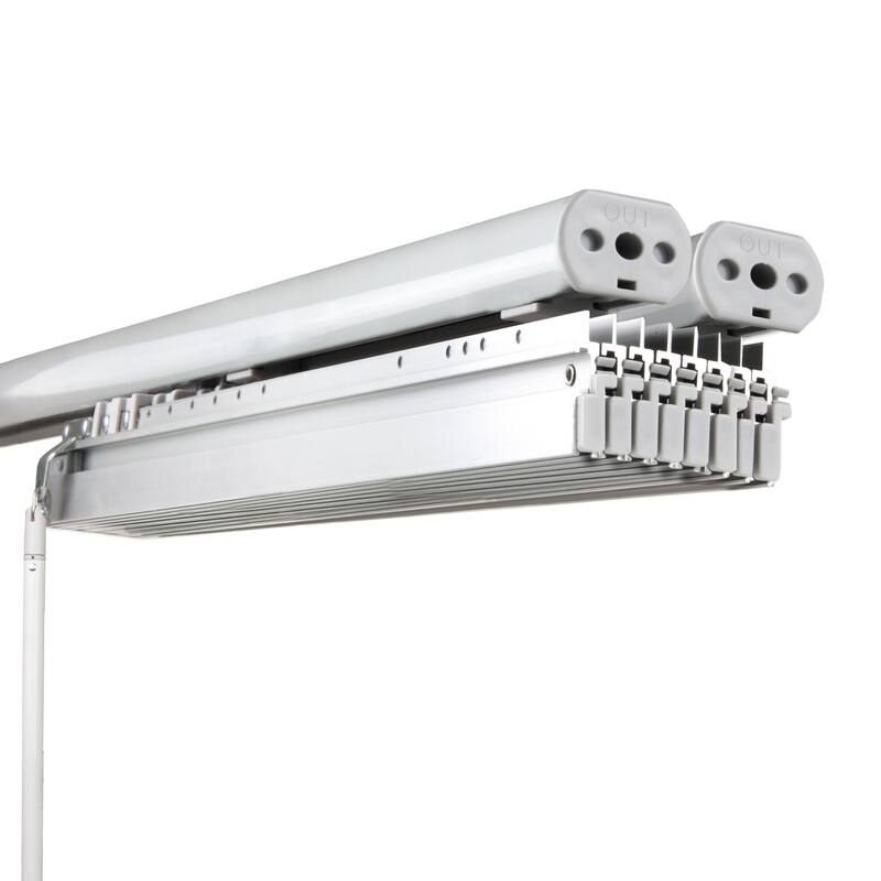 InStyleDesign Lucinda 8-Panel Double Rail White Panel Track Extendable 130"-175"W x 94"H, Panel width 23.5"