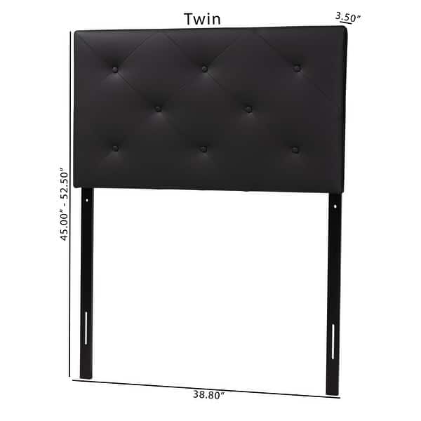 dimension image slide 1 of 2, Taylor & Olive Founders Faux Leather Upholstered Headboard