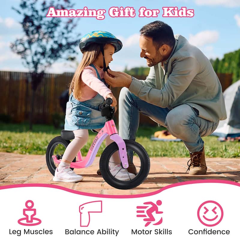 Costway 12 Inch Magnesium Toddler Balance Bike No Pedal Training - See Details