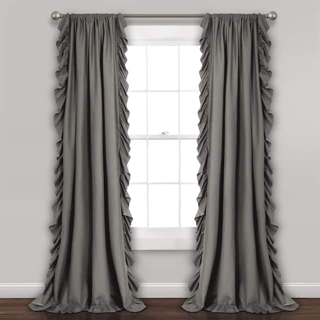 The Gray Barn Gila Curtain Panel Pair - 54X108 - 108 Inches - Gray