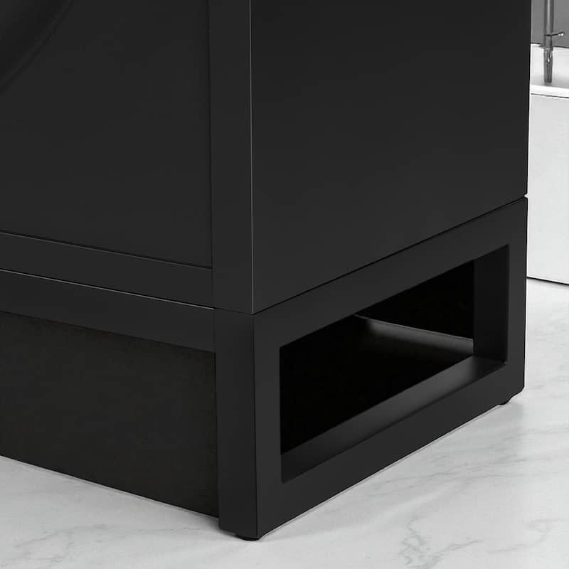 58" Storage Sideboard Cabinet with Water Wave Doors, Adjustable Shelves, Iron Legs and Handles for Entry or Study