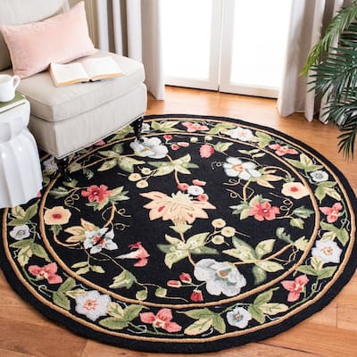 SAFAVIEH Handmade Chelsea Rubi French Country Floral Wool Rug