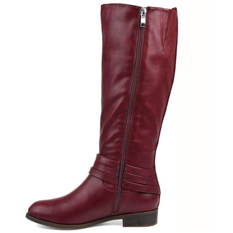 Journee Collection Women's Ivie Stacked Heel Riding Boots
