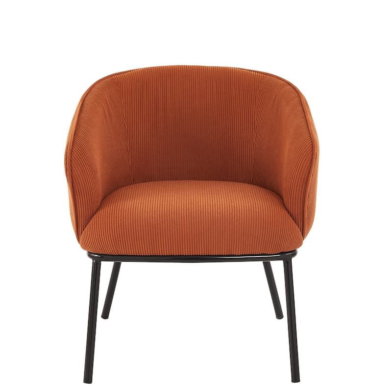 Mid Century Upholstered Black Leg Indoor Chair