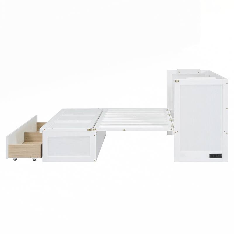 Murphy Bed with USB Port and a Large Drawer