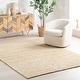 preview thumbnail 1 of 9, Home Conservatory Textured Handwoven Jute Area Rug 4' x 6' - Beige - Rectangle