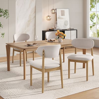 Christopher Knight Home - Emery 5-Piece Dining Set with Upholstered Side Chairs and Solid Wood Table
