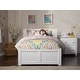 preview thumbnail 3 of 7, Orlando Twin Platform Bed with Footboard & 2 Storage Drawers in White