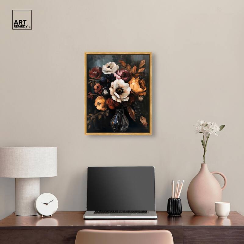 Velvet Night Bloom I Canvas by Art Remedy